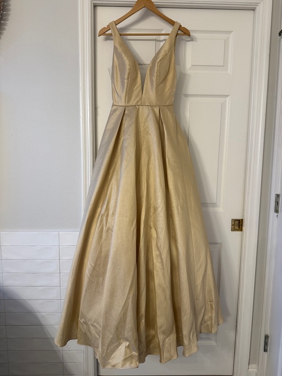 Camille La Vie Dresses & Skirts - Camille La Vie Gold V-Neck Gown